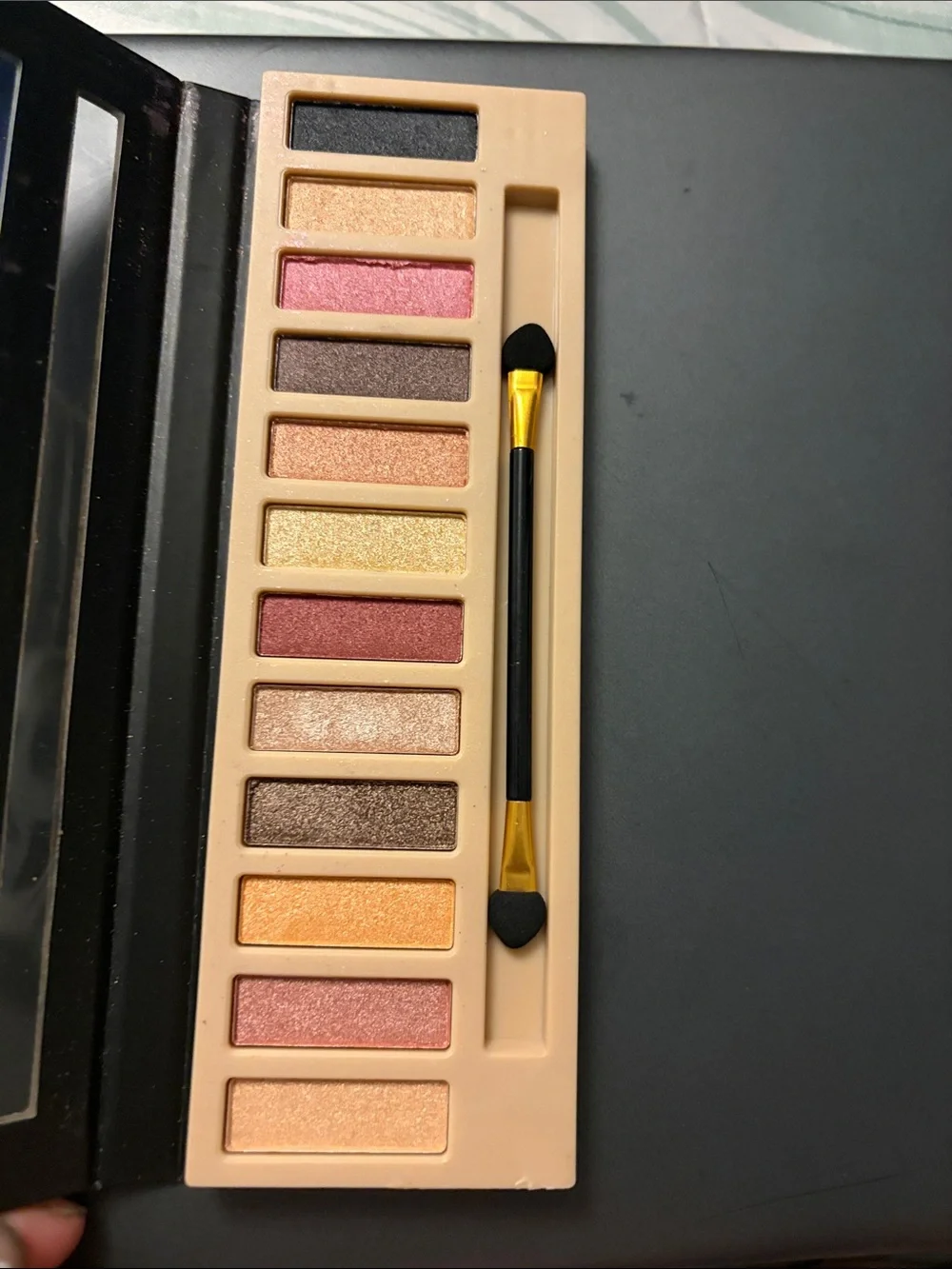 NAK 12-Color Eyeshadow Palette — Pink, Gold, Brown, Cream Shades